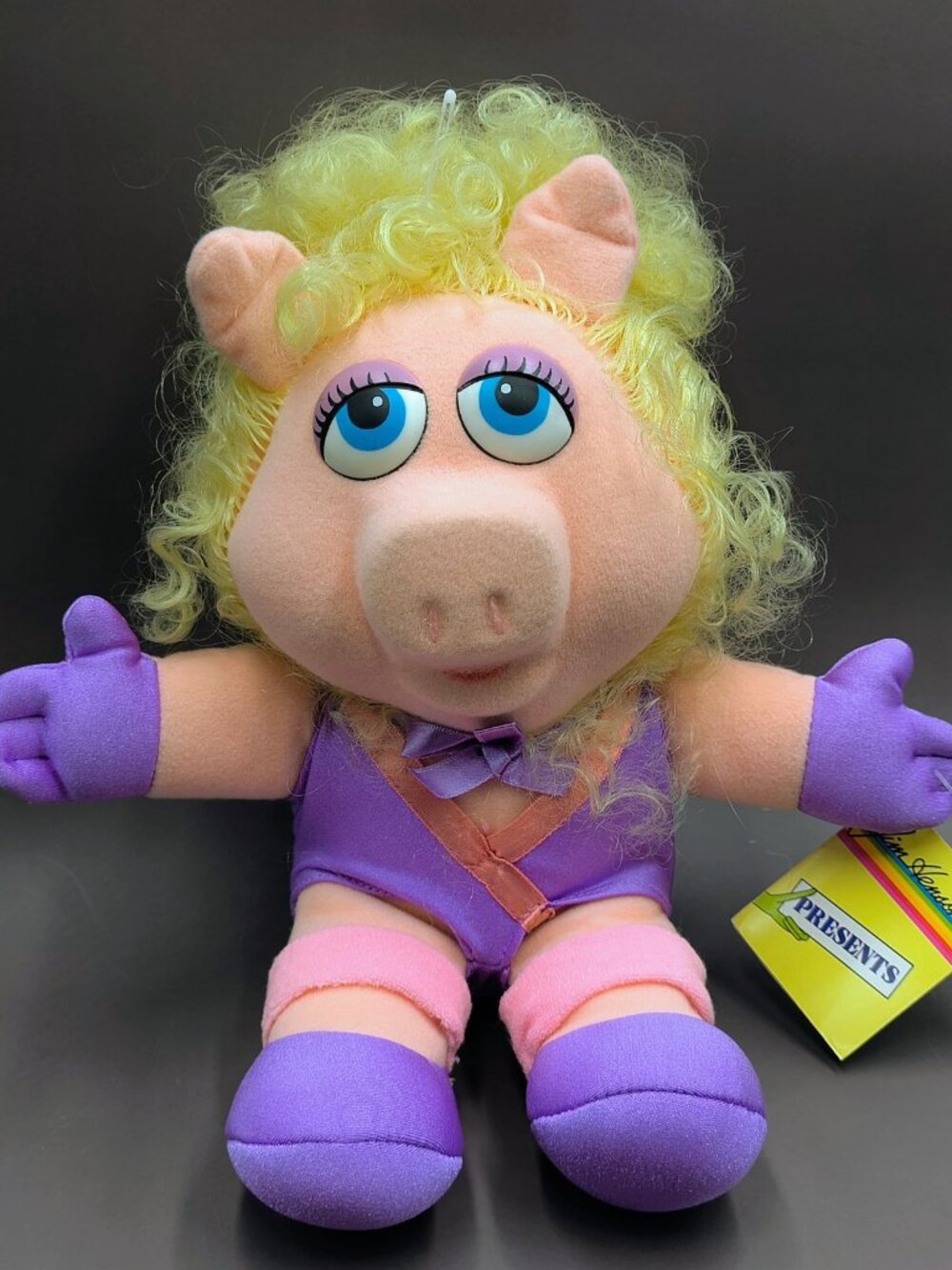 Vintage 1988 Miss Piggy Aerobics Gymnast Plush Doll Muppets Dakin Rare 12”